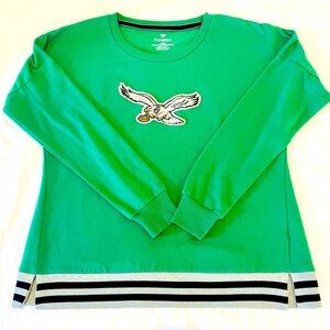 Philadelphia Eagles Kelly Green Throwback sweatshirt Sz Large
